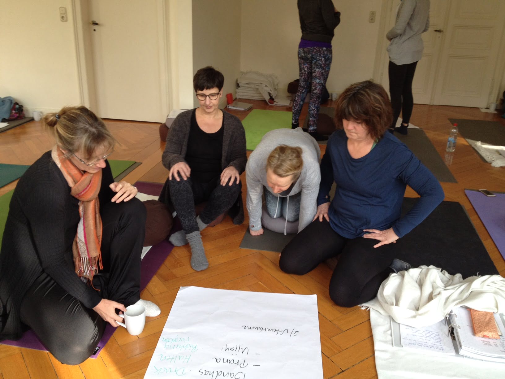 Gruppenarbeit bei der Yogalehrer Ausbildung