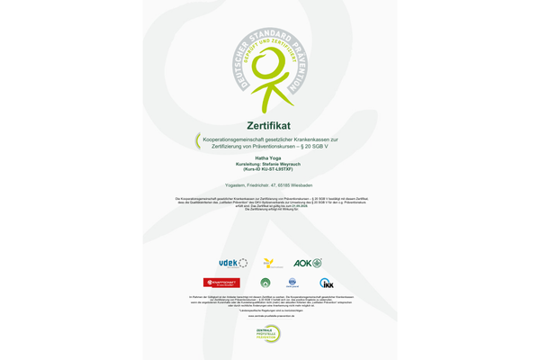 ZPP Zertifikat Yogastern